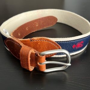 Crewcuts Leather/Cotton/Poly Lobster Belt